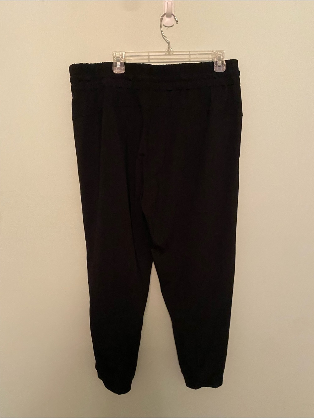 Classic Black Elastic-Waist Jogger Pants